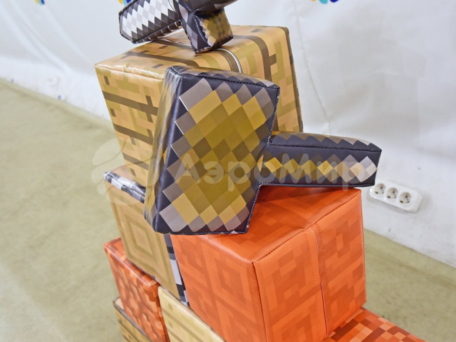 Набор мягких кубиков Пиксель с инструментами