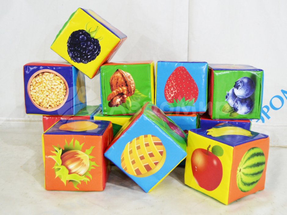 Мягкие кубики овощи и фрукты — мягкие кубики