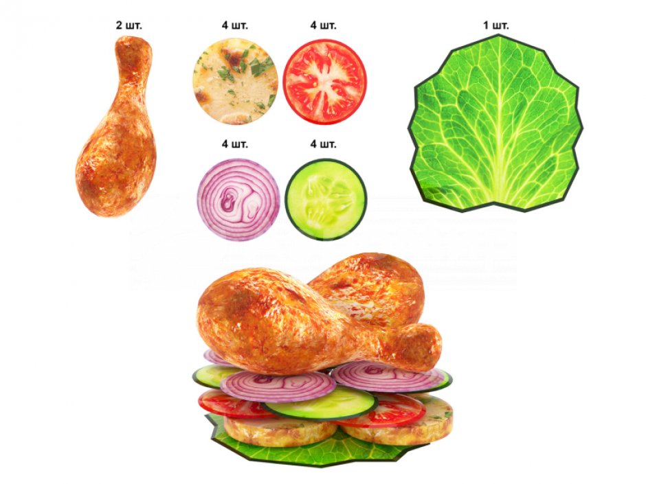 Курица с картошкой — игровой набор для кулинарных праздников