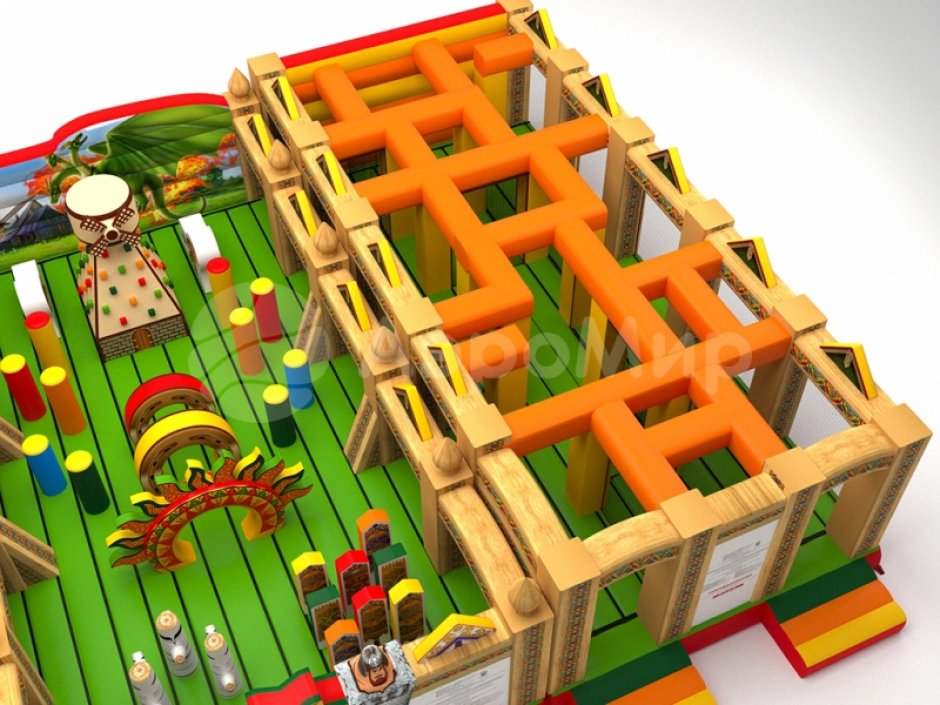 Надувной Лабиринт — дополнительный модуль для батута