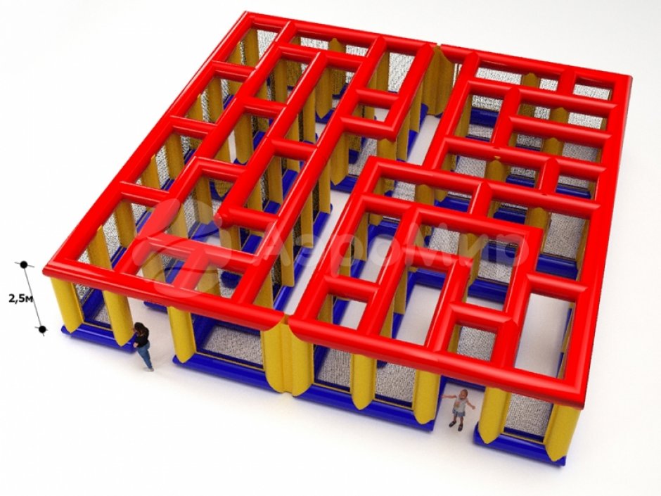 Надувной лабиринт — гигантское игровое поле