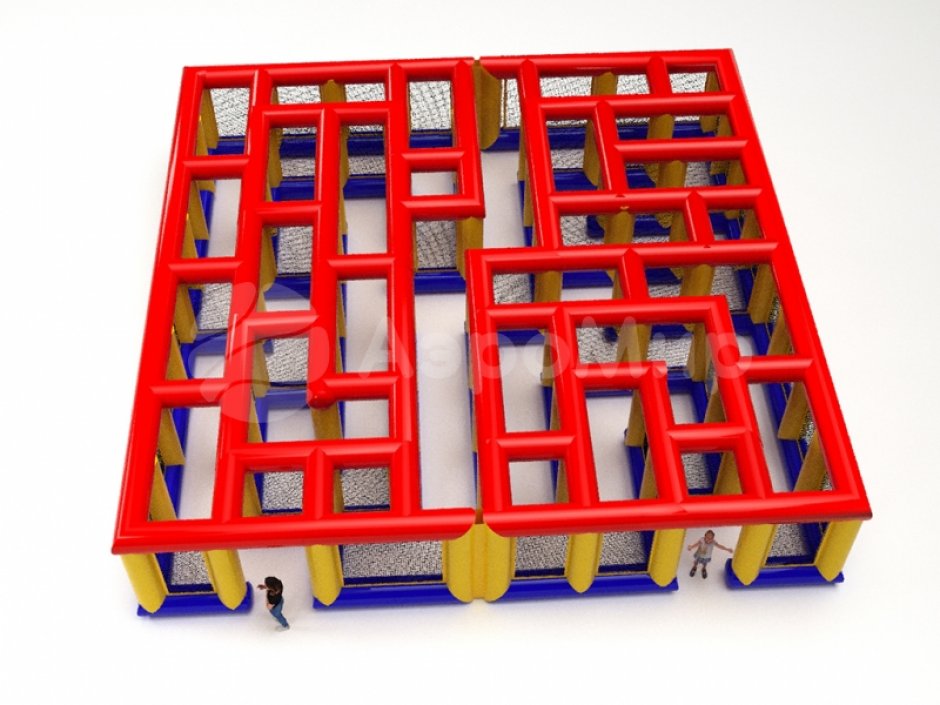 Надувной лабиринт — гигантское игровое поле