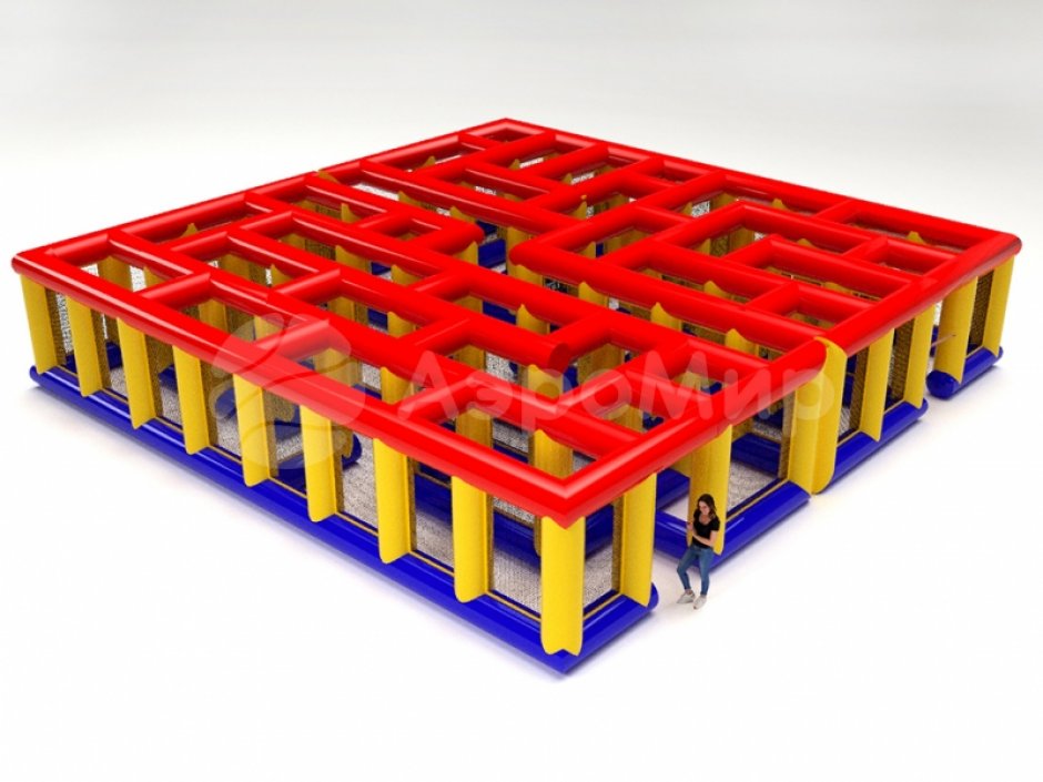 Надувной лабиринт — гигантское игровое поле