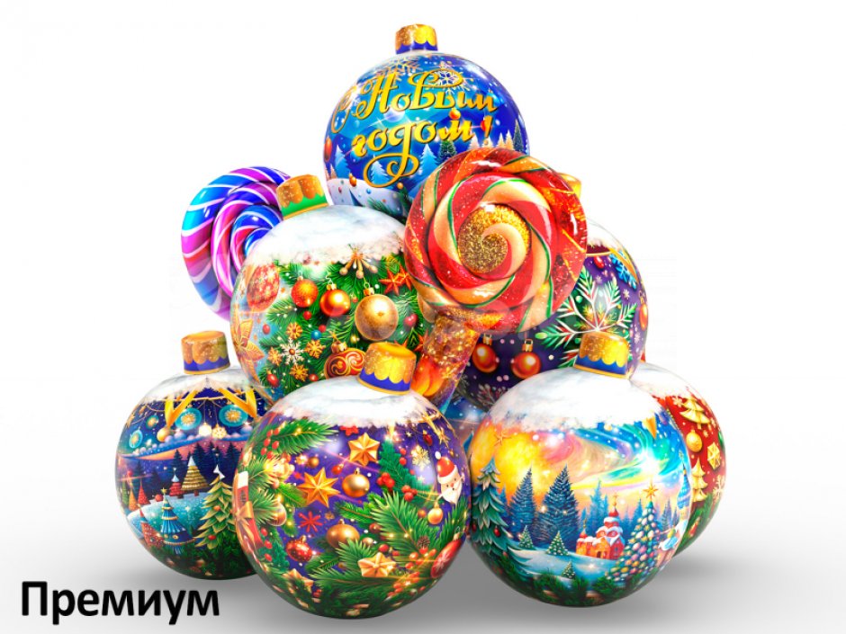 Новогодняя фигура Шары и леденцы