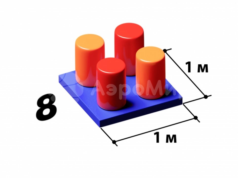 Мягкий игровой модуль Лес - элемент мягкой полосы