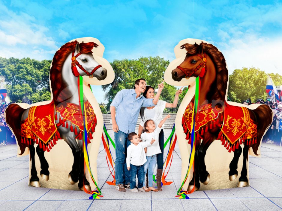 Декоративная фотозона — Лошадка для улиц и помещений