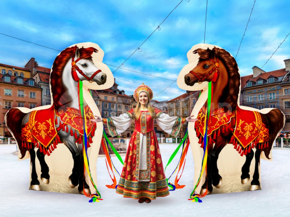 Декоративная фотозона — Лошадка для улиц и помещений