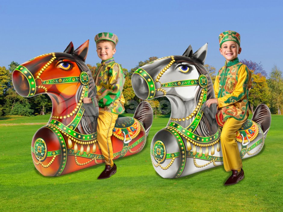 Лошадиные скачки — командный игровой реквизит для забегов и эстафет