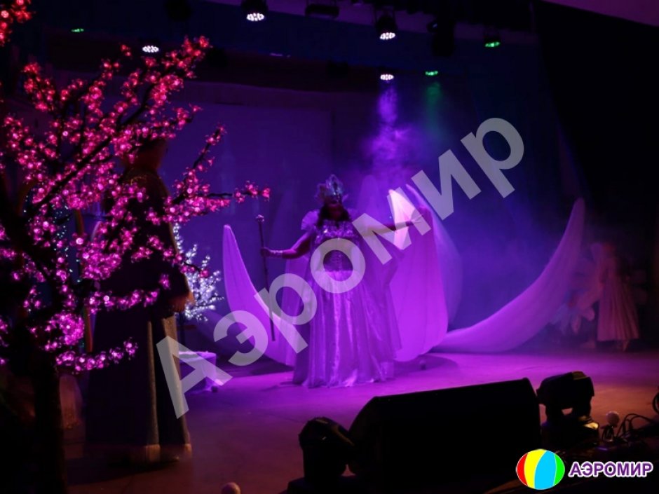 Надувной цветок Лотос с раскрытием закрытием лепестков с подсветкой