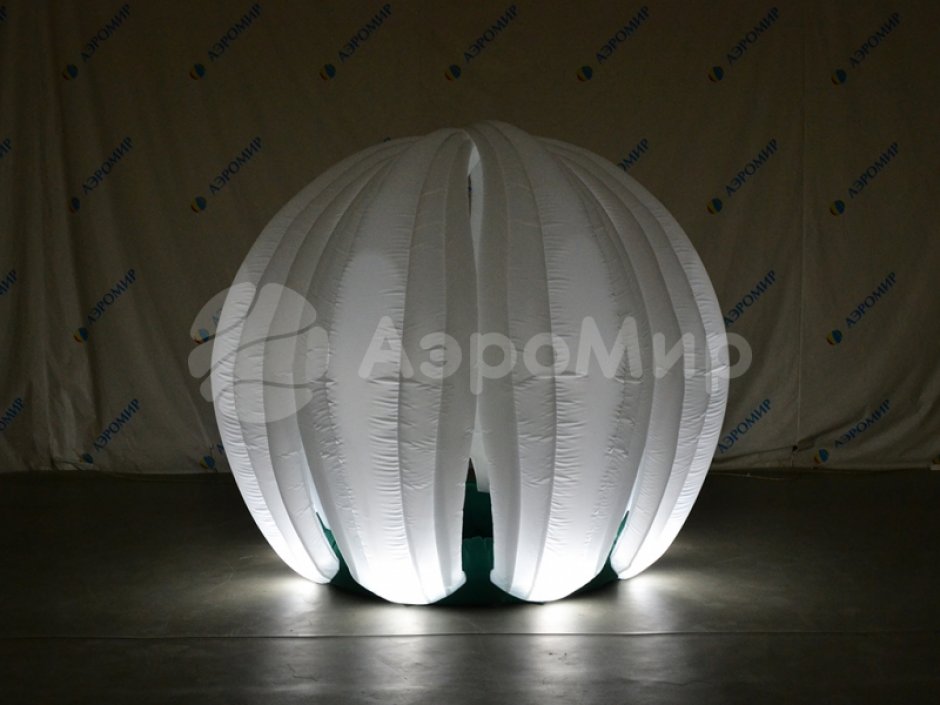 Надувной цветок Лотос с раскрытием закрытием лепестков с подсветкой