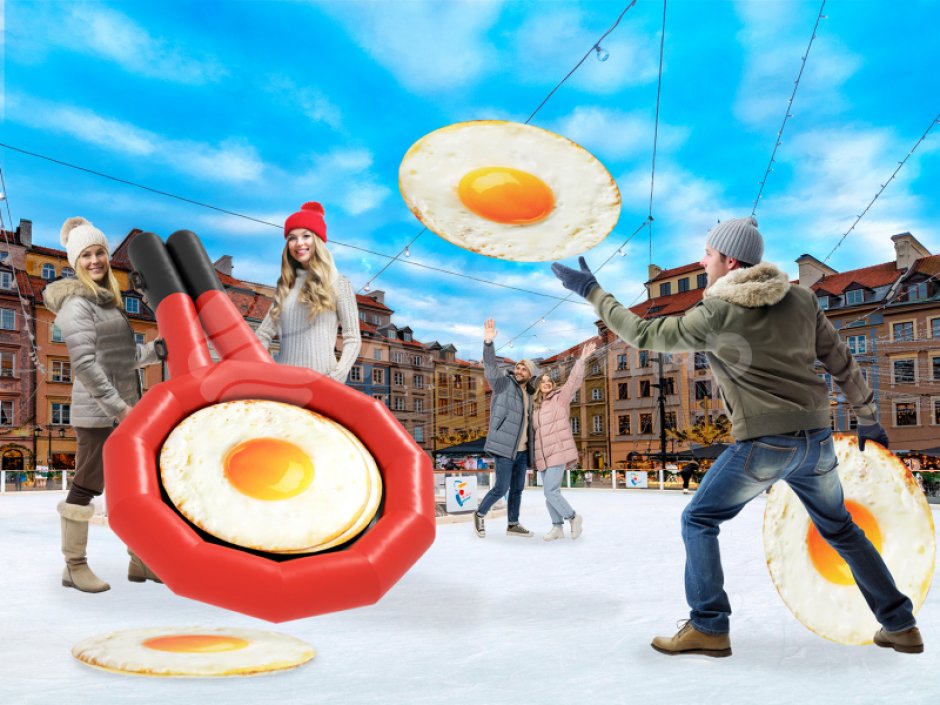 Командная забава — лови сковородкой