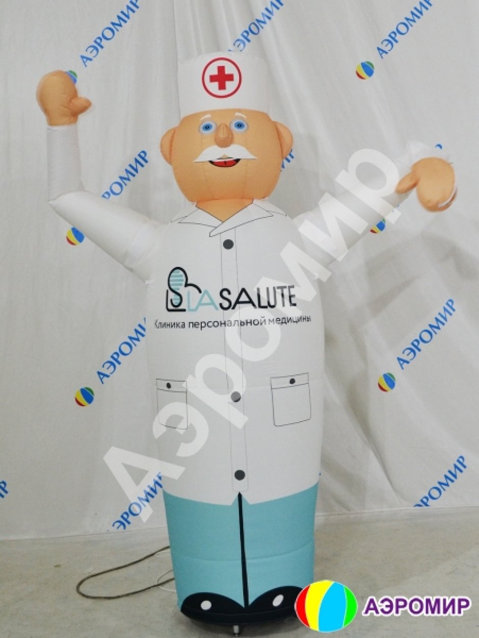 Аэромен доктор, врач, аптекарь — рекламные фигуры медицина, красота и здоровье