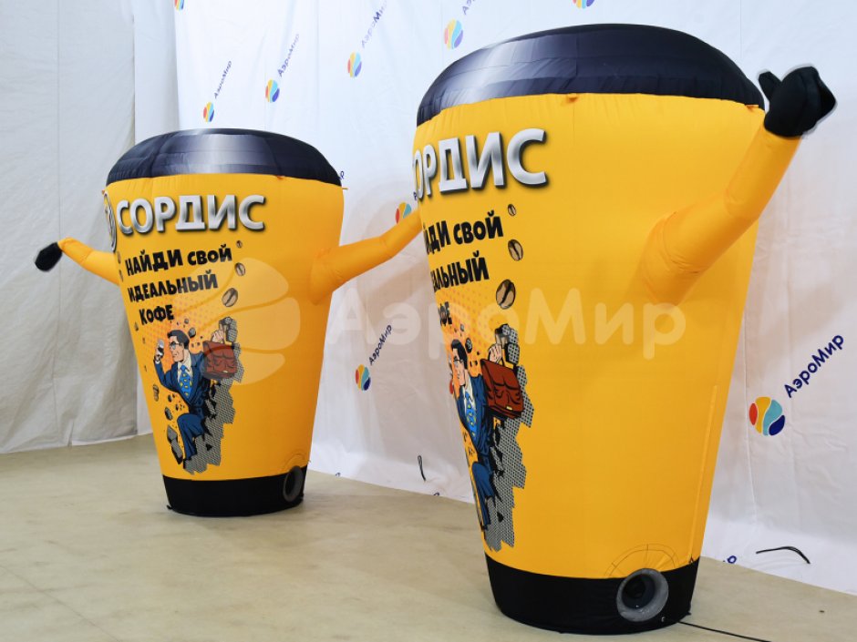 Надувной стакан кофе, чая, соки, напитки — надувная рекламная фигура