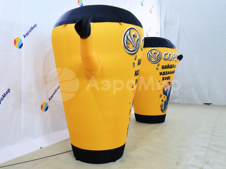 Надувной стакан кофе, чая, соки, напитки — надувная рекламная фигура