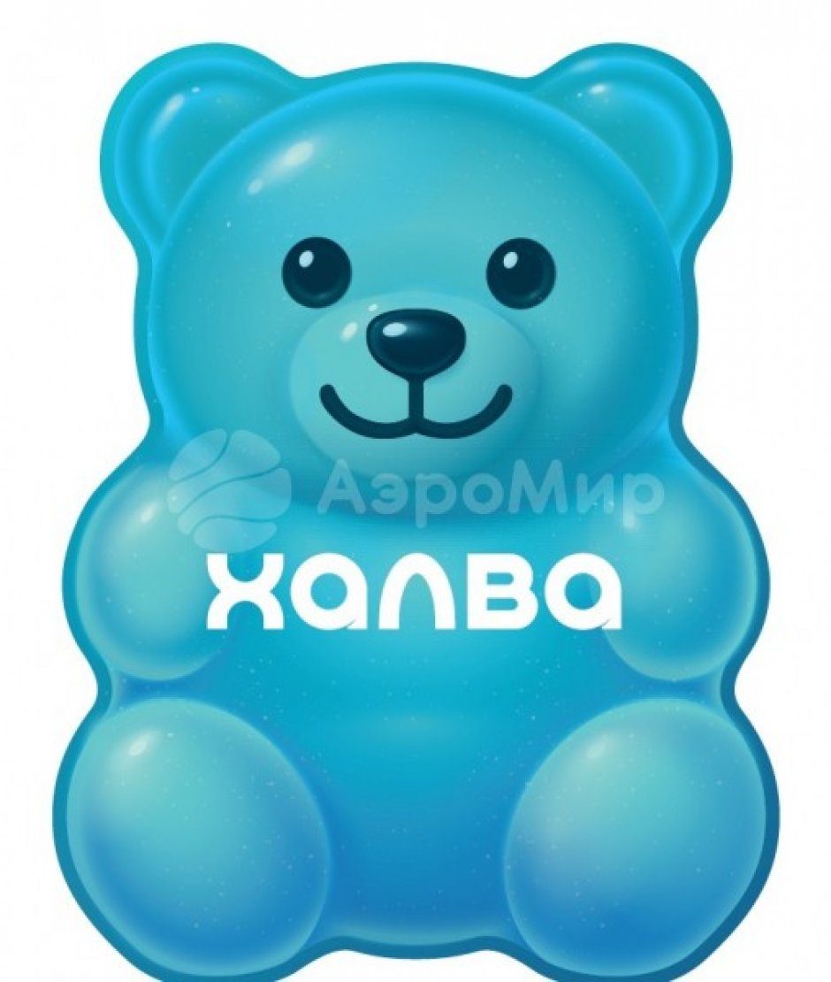 Надувной мармеладный мишка синего цвета