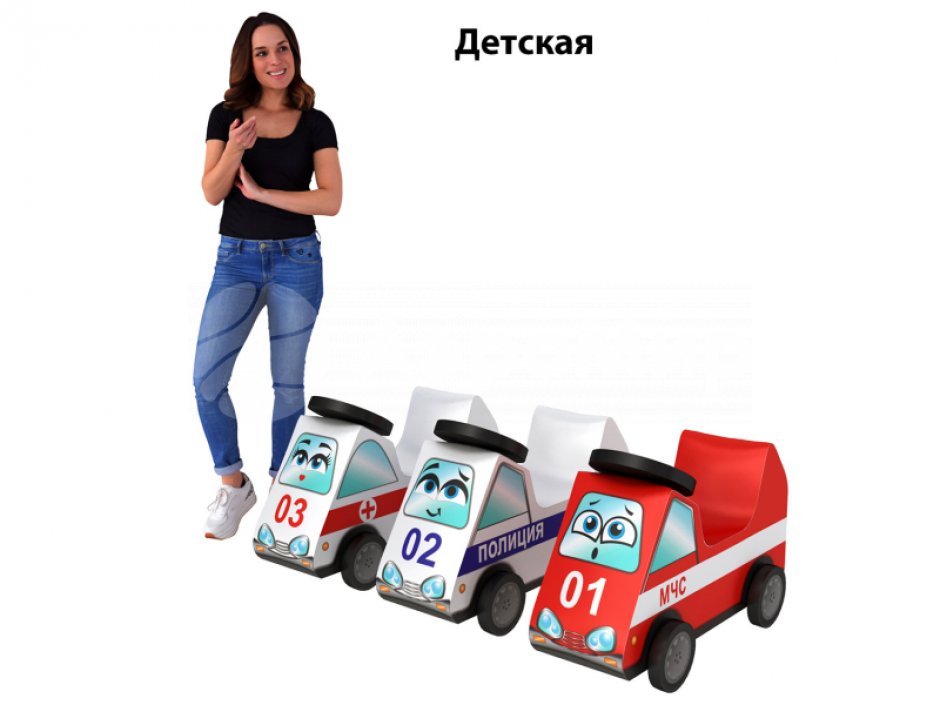 Мягкий модуль «Машинка» на колесиках