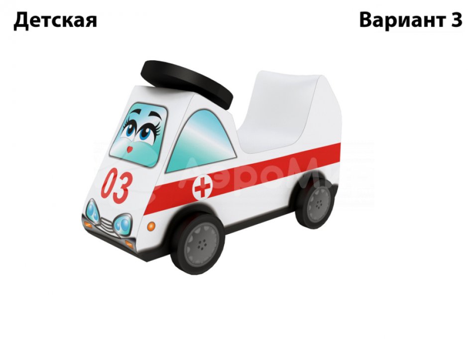 Мягкий модуль «Машинка» на колесиках