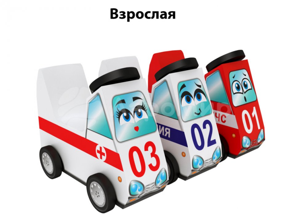 Мягкий модуль «Машинка» на колесиках