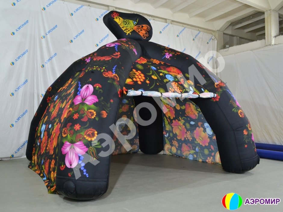 Надувная палатка — полная запечатка + декор