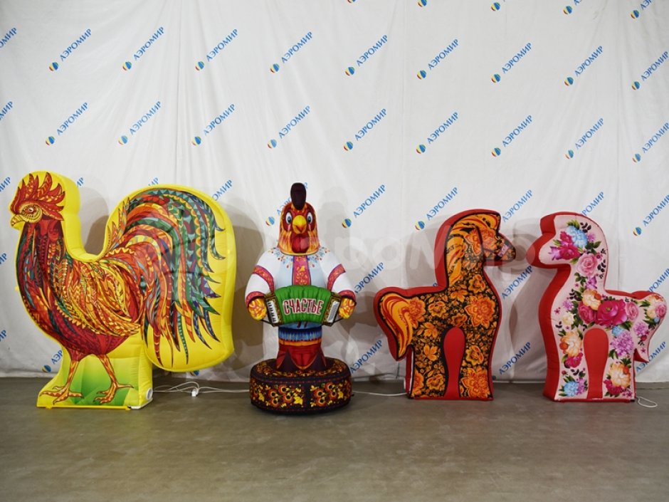 Надувной конь — контурная надувная фигура к Масленице, Ярмарке, Выставке