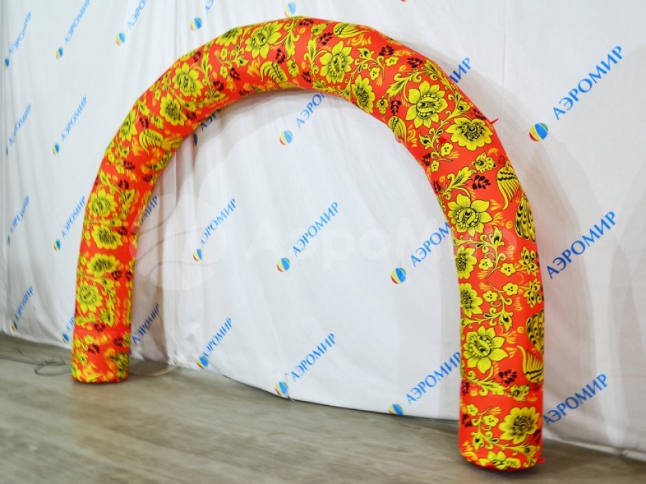 Полноцветная надувная арка серии лайт круглой формы