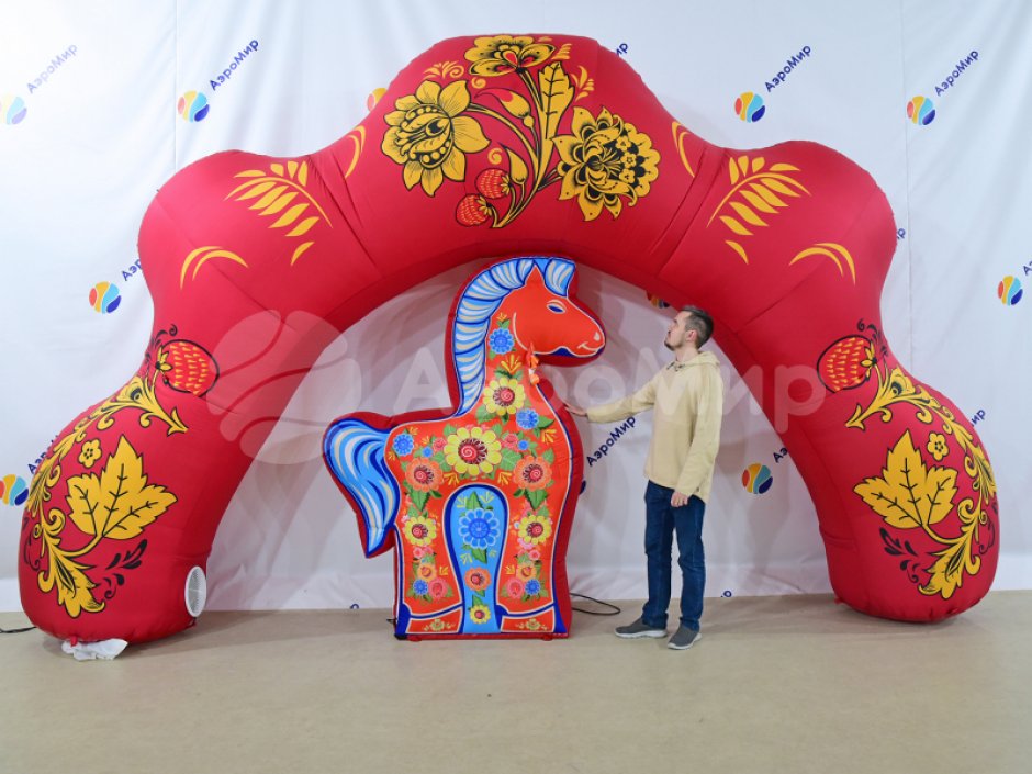 Надувная арка Хохлома — авторский дизайн и оформление на выбор