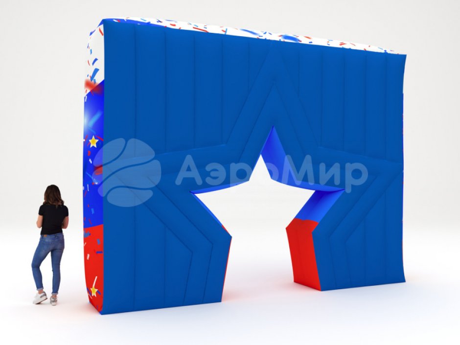 Надувная стена со звездой