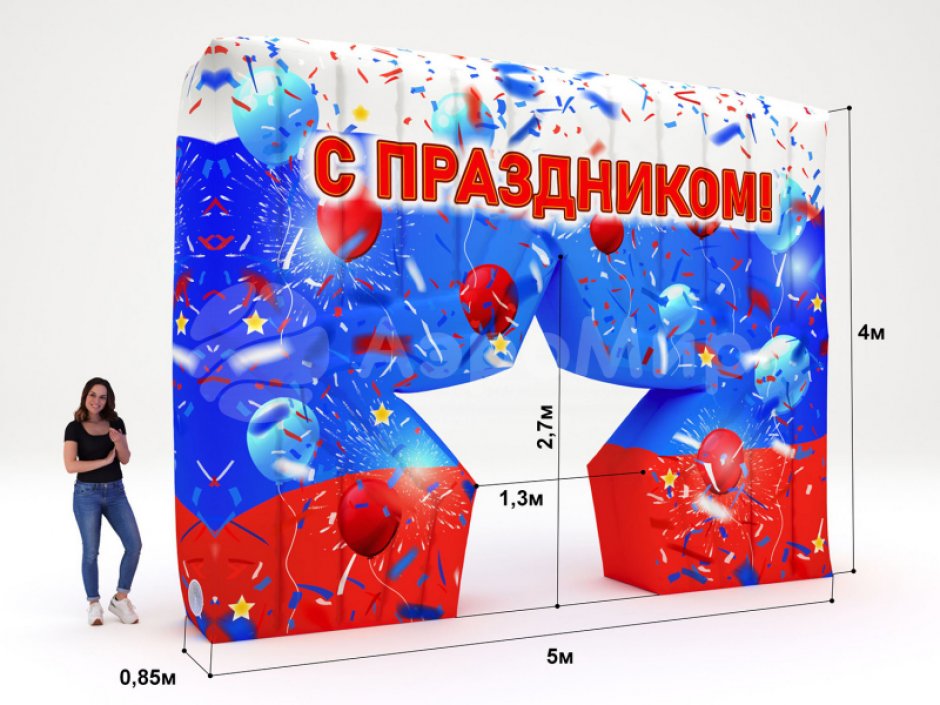 Надувная стена со звездой
