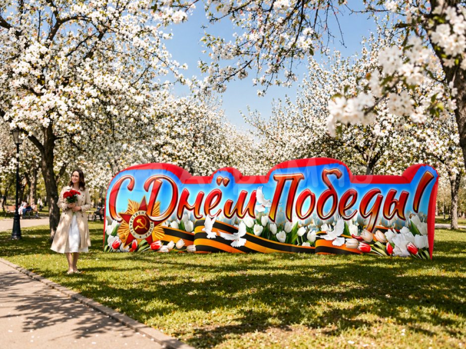 Надпись С Днем Победы