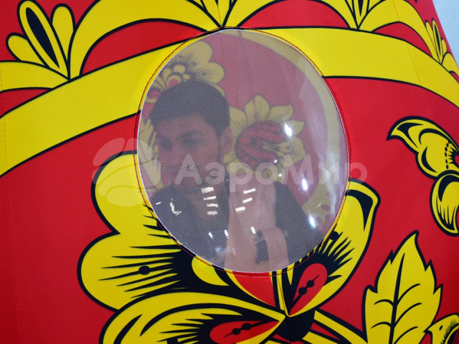 Надувной костюм Матрешка с авторским декором по русским народным мотивам