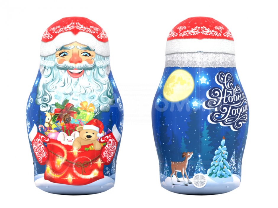Новогодняя надувная матрешка Дед Мороз