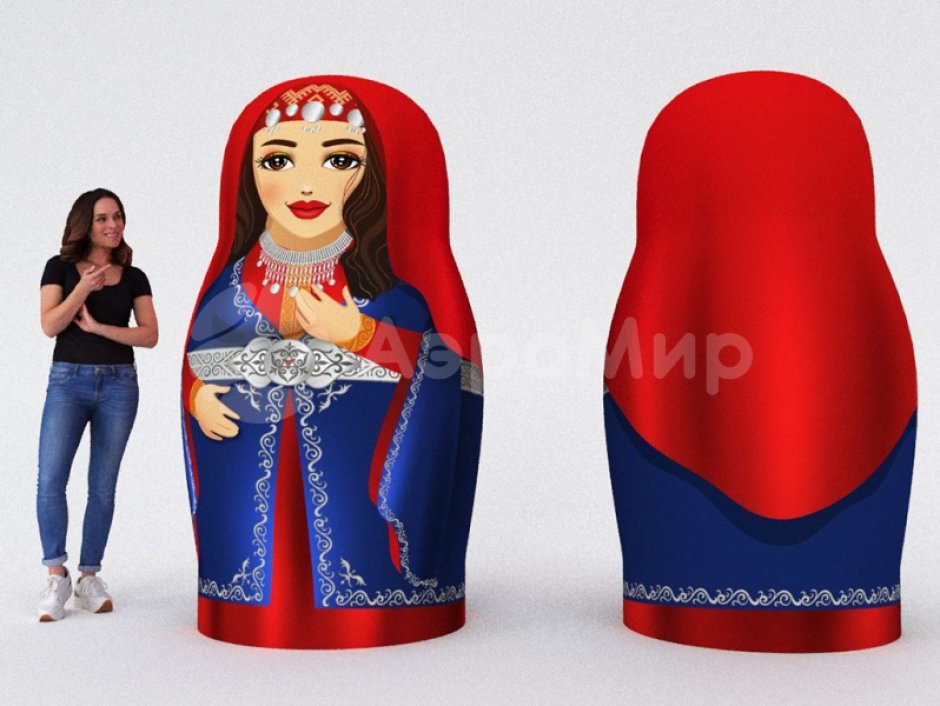 Национальные надувные матрешки — яркие образы для оформления и привлечения внимания