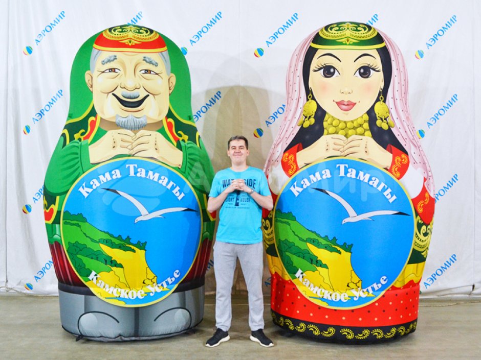Национальные надувные матрешки — яркие образы для оформления и привлечения внимания
