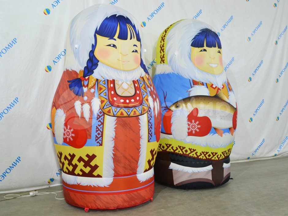 Национальные надувные матрешки — яркие образы для оформления и привлечения внимания