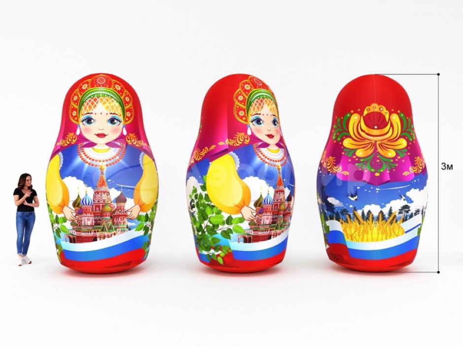 Надувная Русская матрешка — большие матрешки, авторский дизайн