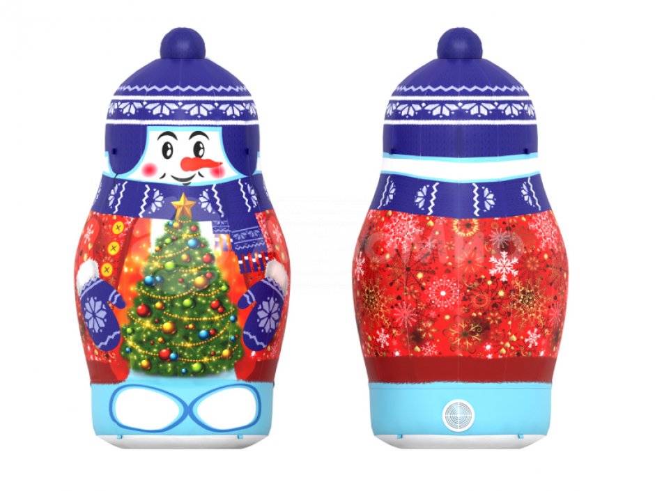 Надувная матрешка Снеговик