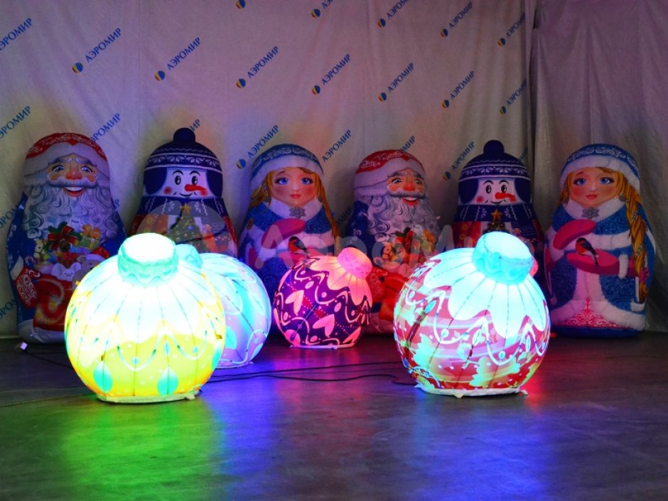 Надувная матрешка Снегурочка