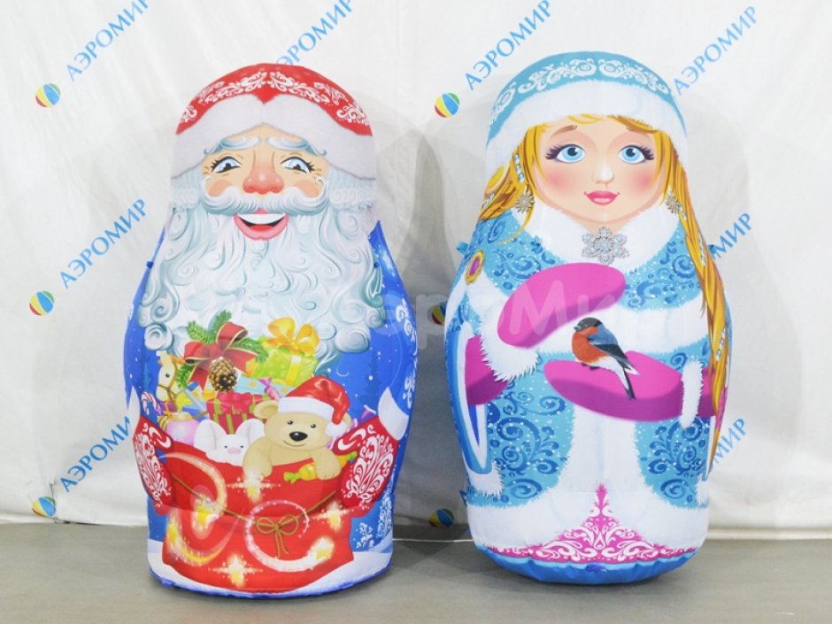 Новогодняя надувная матрешка Дед Мороз