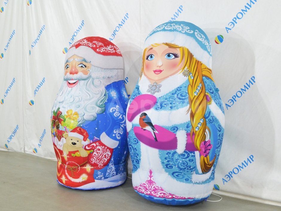 Надувная матрешка Снегурочка