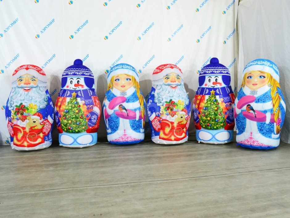 Надувная матрешка Снегурочка