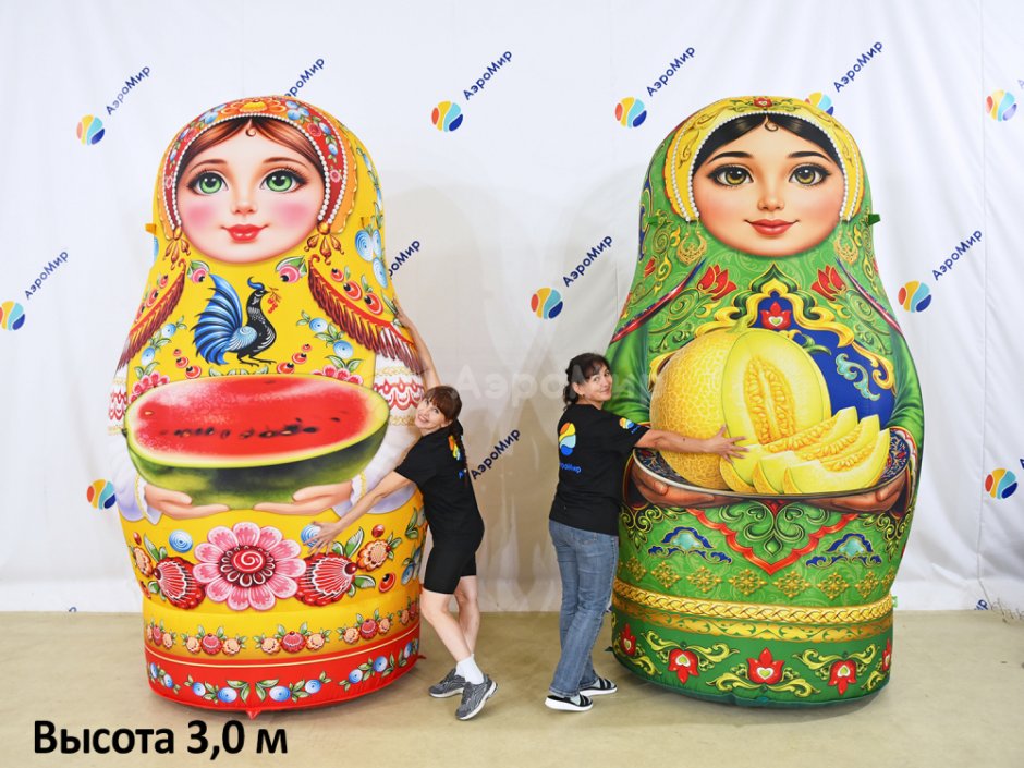 Надувная матрешка с индивидуальной печатью