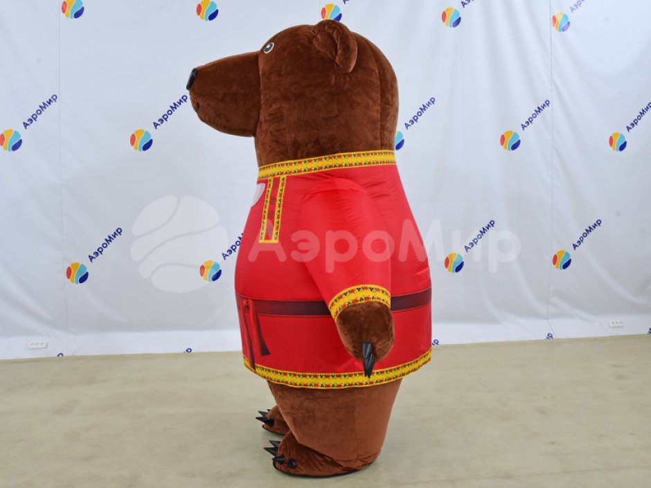 Надувной костюм Медведя в национальных костюмах и рубахах