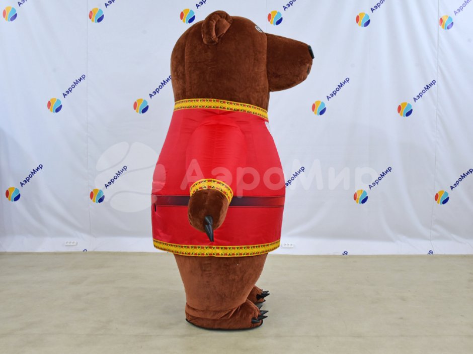 Надувной костюм Медведя в национальных костюмах и рубахах