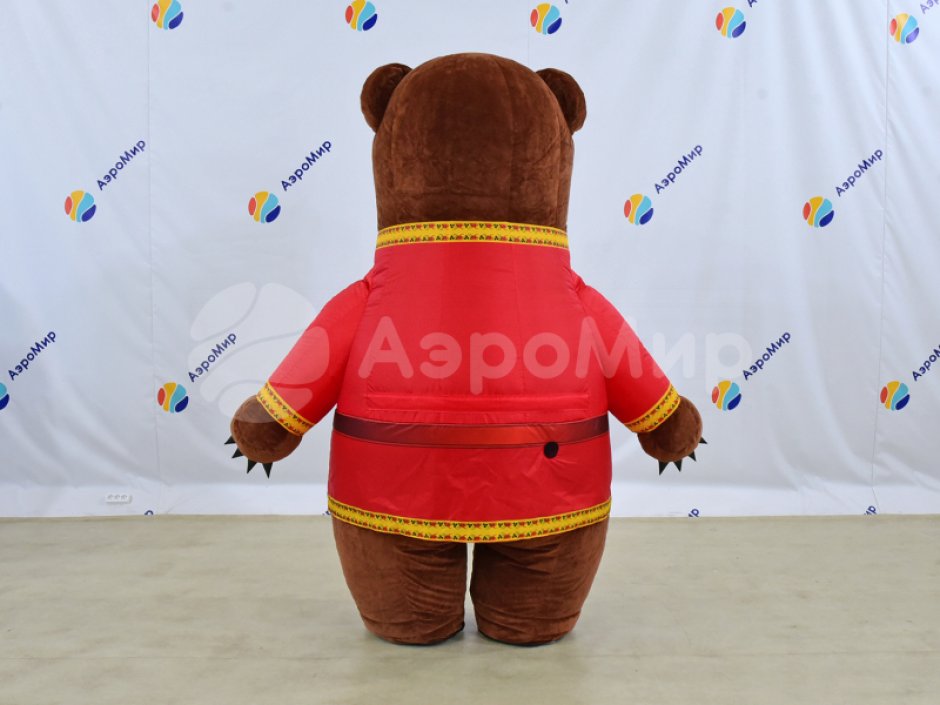 Надувной костюм Медведя в национальных костюмах и рубахах