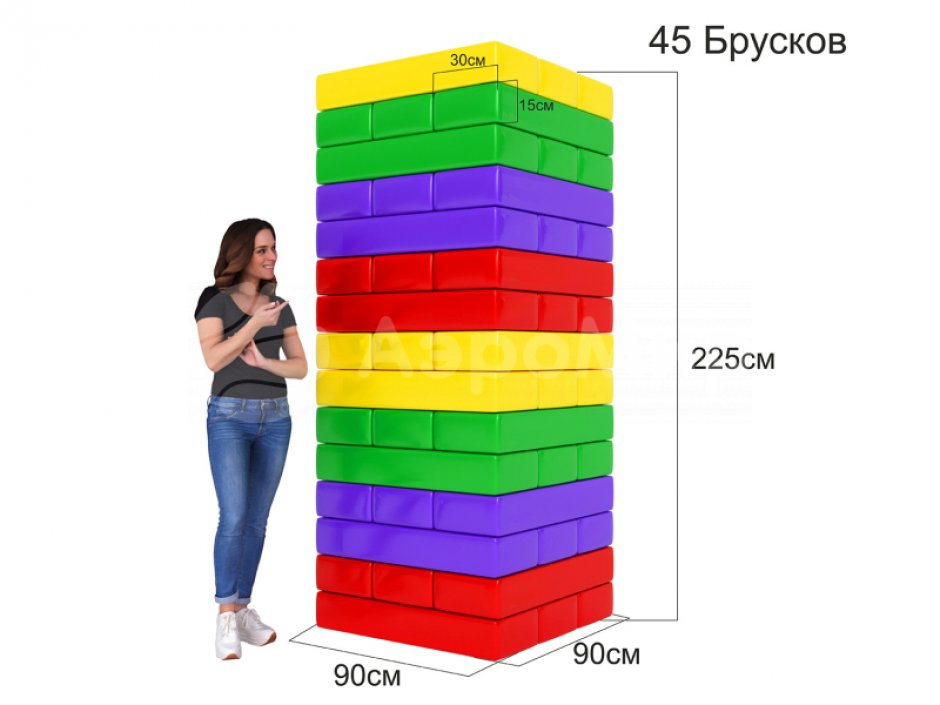 Командный игровой реквизит Мега дженга