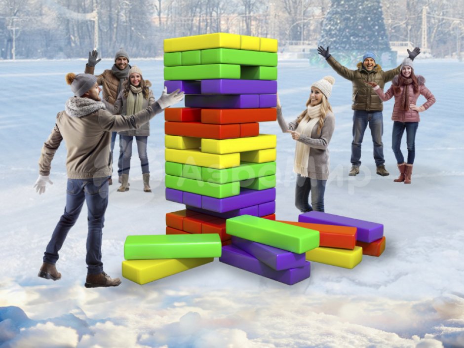 Командный игровой реквизит Мега дженга