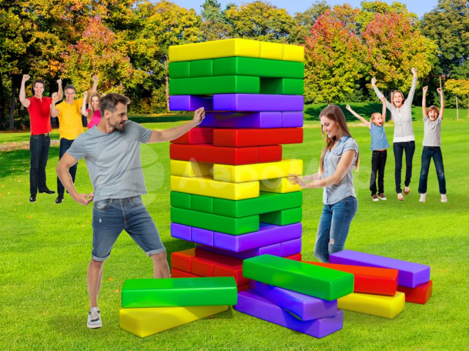Командный игровой реквизит Мега дженга