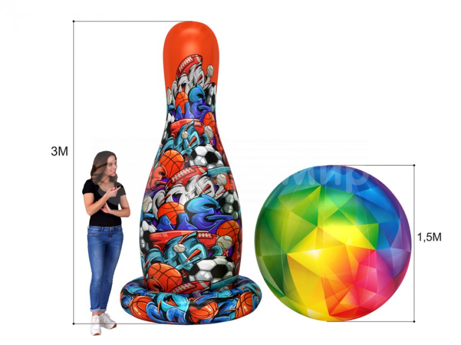 Командный игровой реквизит Мега кегли