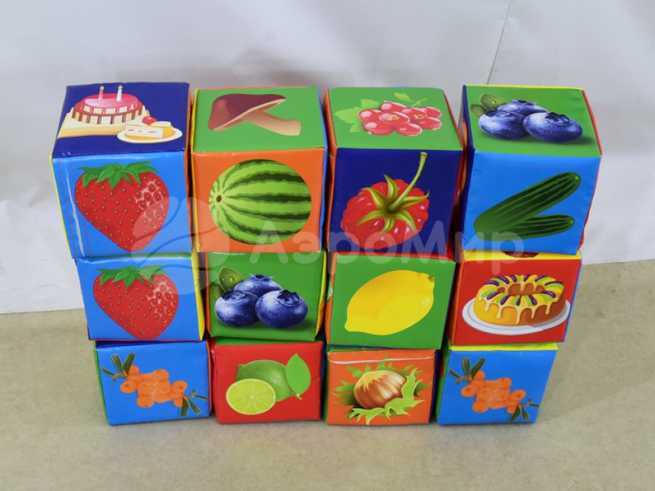 Мягкие кубики овощи и фрукты — мягкие кубики