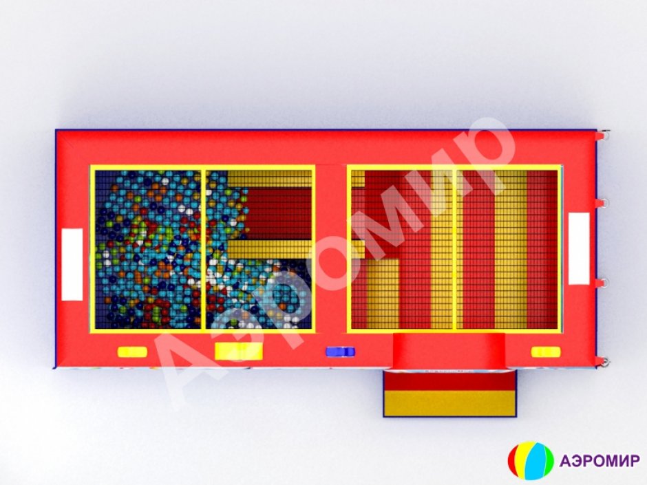 Надувной игровой центр Водный мир — из двух комнат с наполнением «под ключ» на 20 м²